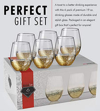 Load image into Gallery viewer, &quot;Goldie&quot; Stemless 6-Piece Wine Glass Set