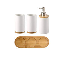 Load image into Gallery viewer, &quot;Mod Squad&quot; 4 Piece Ceramic Bathroom Accessories Set