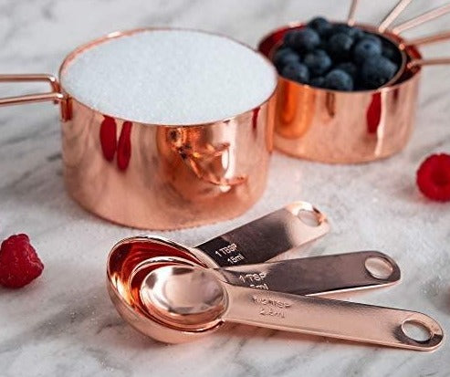 Metallic Measuring Cups and Spoons Set