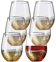 Load image into Gallery viewer, &quot;Goldie&quot; Stemless 6-Piece Wine Glass Set