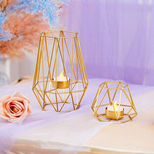 Load image into Gallery viewer, &quot;Signature Lauren&quot; Set of 2 Geometric Candle Holders