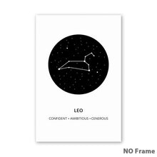 Load image into Gallery viewer, &quot;White and Black Zodiac&quot;  Constellation Art