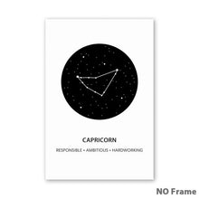 Load image into Gallery viewer, &quot;White and Black Zodiac&quot;  Constellation Art
