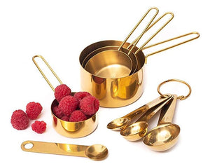 Metallic Measuring Cups and Spoons Set