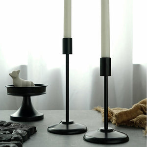 "Matte Black" Pillar candle holders