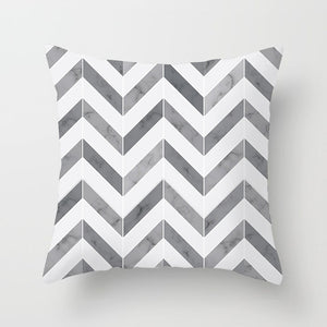 "Statement Pillow" Black and White Geometric Abstract Decorative Pillowcase