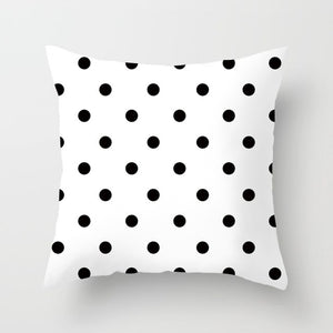 "Statement Pillow" Black and White Geometric Abstract Decorative Pillowcase