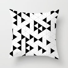 Load image into Gallery viewer, &quot;Statement Pillow&quot; Black and White Geometric Abstract Decorative Pillowcases
