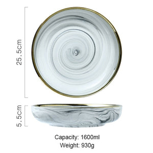 "Goldie Tabletop" Luxury Marble Ceramic Serveware