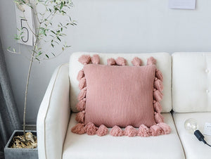 "Forever Knit" Tassle Cushion Cover