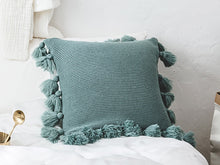 Load image into Gallery viewer, &quot;Forever Knit&quot; Tassle Cushion Cover