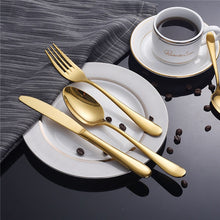 Load image into Gallery viewer, &quot;Metalic&quot; 4 Piece Dinnerware set