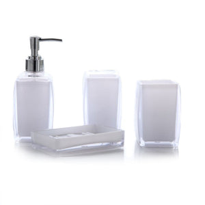 "Simplistic" 4Piece Acrylic Bathroom Set
