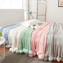 Load image into Gallery viewer, &quot;Pom Pom&quot; Crochet Blanket