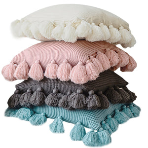 "Forever Knit" Tassle Cushion Cover
