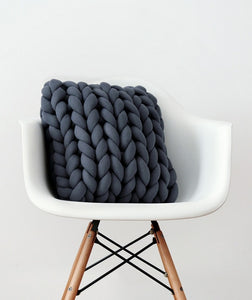 "Jumbo Knit" Square Pillow Cushion